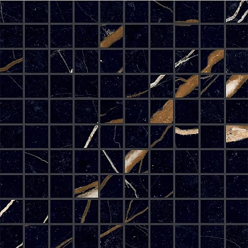  Unique Marble Mosaico Sahara Noir Lappato 30x30 / Унике Марбл Мосаико Сахара Нуар Лаппато 30x30 